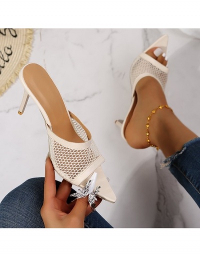 Replica  New Fashion High Heel Hollow Out Women Slippers  #797630 $21.06 USD for Wholesale