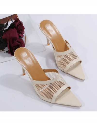 Replica  New Fashion High Heel Hollow Out Women Slippers  #797630 $21.06 USD for Wholesale