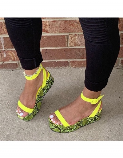 Replica Leopard Snake Printed Platform Sandals For Women #797635 $22.43 USD for Wholesale