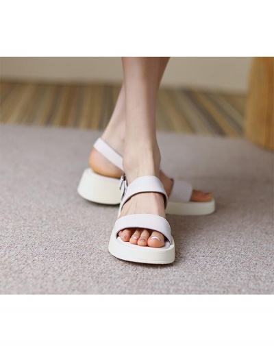 Replica Casual Fashion Round Toe Solid Color Street Sandals  #797639 $25.76 USD for Wholesale