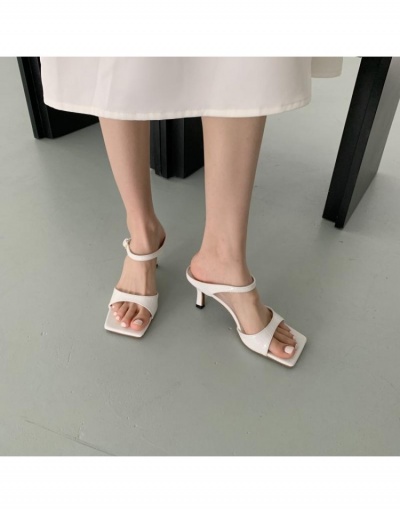 Noble Fashion Square Toe Solid Color Slippers  #797640 $42.80 USD, Wholesale Fashion Slippers