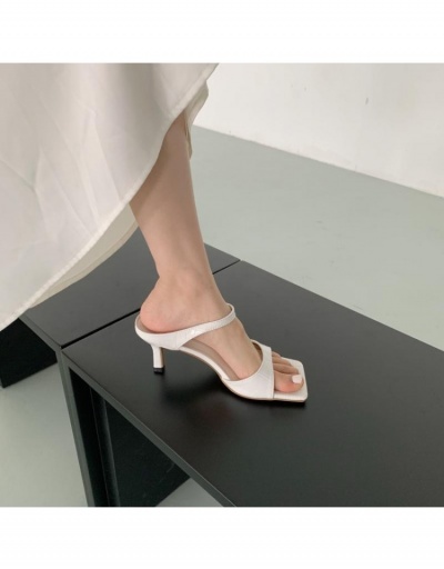 Replica Noble Fashion Square Toe Solid Color Slippers  #797640 $42.80 USD for Wholesale