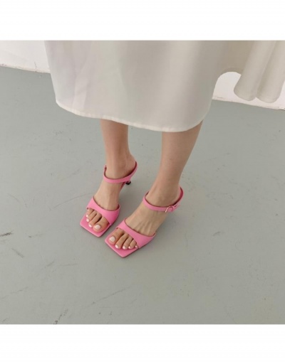 Replica Noble Fashion Square Toe Solid Color Slippers  #797640 $42.80 USD for Wholesale