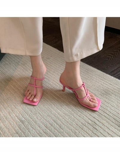 Replica Summer Fashion Hollow Out Sqaure Toe Slippers  #797642 $41.15 USD for Wholesale