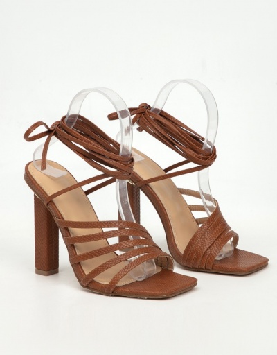 Replica  Fashion Pure Color Bandage  Women's High-heeled Sandals #797649 $40.10 USD for Wholesale