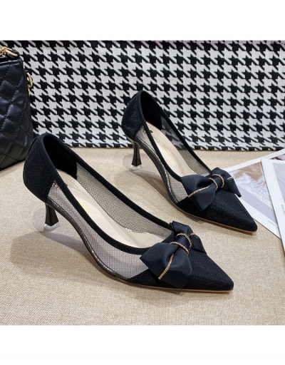 Replica  Fashion Sexy Bow Female Black High Heels #797660 $26.60 USD for Wholesale