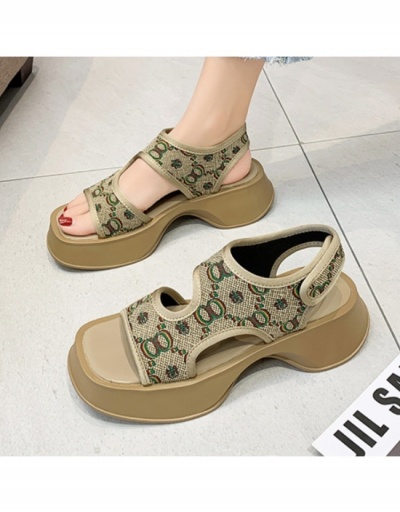  Summer New Hollow Out Floral  Platform  Sports Sandals #797661 $20.83 USD, Wholesale Fashion Sandals