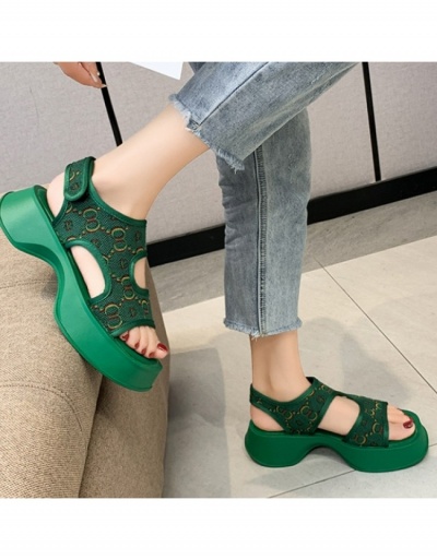 Replica  Summer New Hollow Out Floral  Platform  Sports Sandals #797661 $20.83 USD for Wholesale