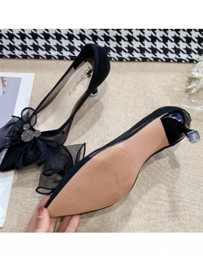 Replica  Fashion Bow  Pointed Pure Color Single Shoes #797662 $24.70 USD for Wholesale