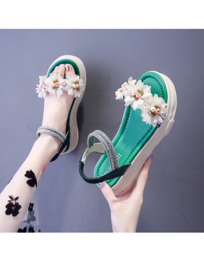 Replica  Summer New Flat Heel Floral Design Casual Sandals  #797664 $22.43 USD for Wholesale