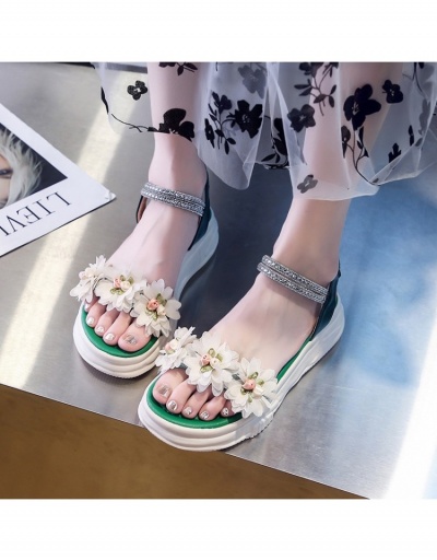 Replica  Summer New Flat Heel Floral Design Casual Sandals  #797664 $22.43 USD for Wholesale