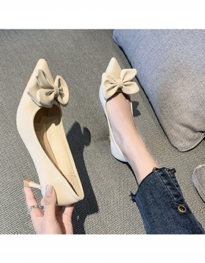 Replica  Korean Style Fashion Bow Pointed Heel Shoes #797665 $27.30 USD for Wholesale