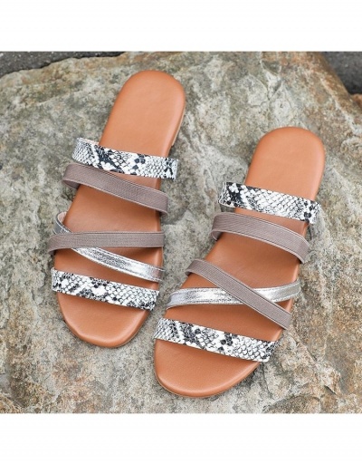 Summer Women Animal Print Flat Sandals  #797667 $13.74 USD, Wholesale Fashion Sandals