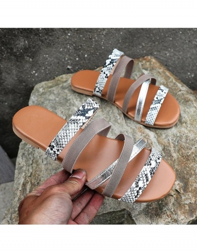 Replica Summer Women Animal Print Flat Sandals  #797667 $13.74 USD for Wholesale