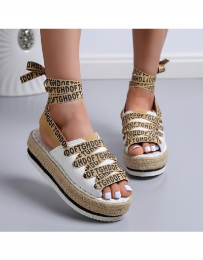  Women's Street Lace Up Platform Sandals #797675 $24.38 USD, Wholesale Fashion Sandals