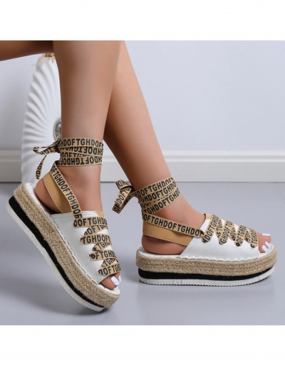 Replica  Women's Street Lace Up Platform Sandals #797675 $24.38 USD for Wholesale