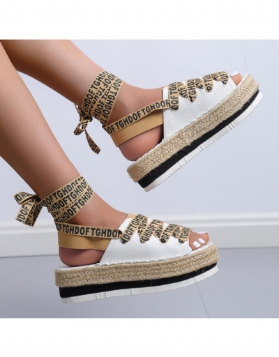 Replica  Women's Street Lace Up Platform Sandals #797675 $24.38 USD for Wholesale