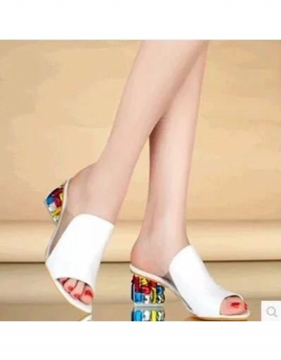 PU Round Toe Slip On Heels For Women #797679 $24.38 USD, Wholesale Fashion Heels