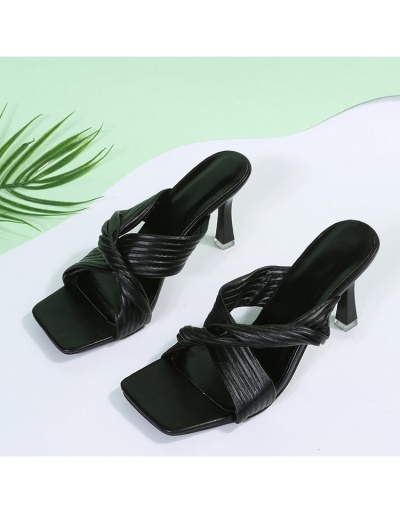 Replica Casual Square Toe Slip On Heels  #797686 $18.88 USD for Wholesale