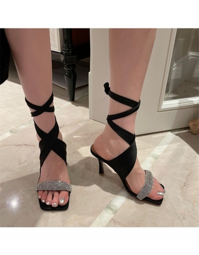 Replica Summer Fashion Rivet Lace Up High Heels Sandals  #797690 $48.55 USD for Wholesale