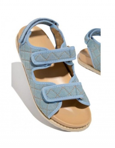 Replica Casual Round Toe Hook Loop Velcro Sandals For Women #797701 $19.73 USD for Wholesale