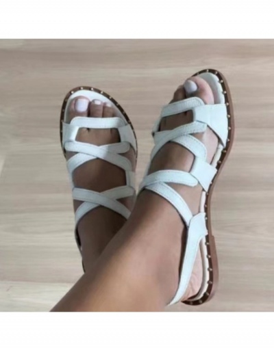  Casual Hollowed Out Patent Leather Women's Sandals #797703 $19.50 USD, Wholesale Fashion Sandals