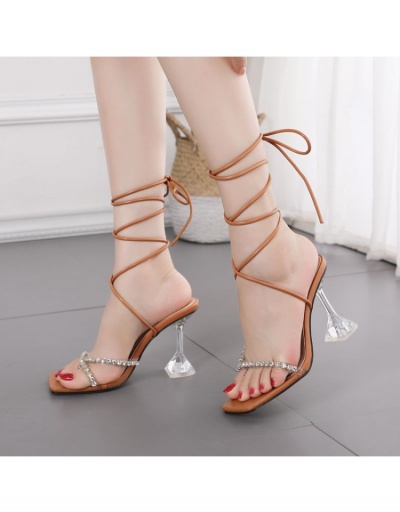 Replica  Sexy Rhinestone Ankle Strap Heels #797704 $36.04 USD for Wholesale