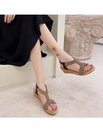 Replica  Summer Peep-Toe Rhinestone Women's Sandals #797715 $18.12 USD for Wholesale