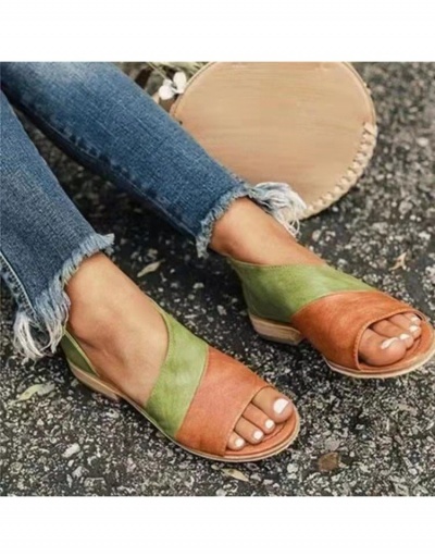 Replica Stylish Contrast Color Chunky Sandals For Women #797720 $16.90 USD for Wholesale