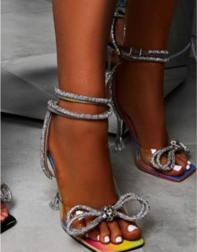  Bow Rhinestone Sexy Sandals Heels #797725 $41.27 USD, Wholesale Fashion Heels