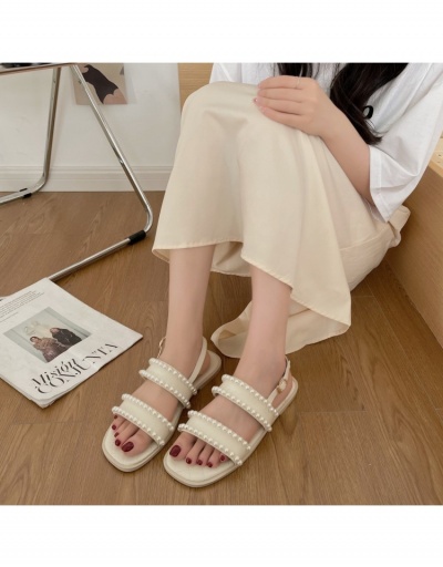  Summer New PU Faux Pearl Women's Roman Sandals #797726 $21.84 USD, Wholesale Fashion Sandals