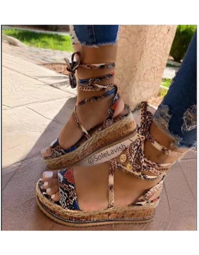 Fashion Snake Print Bandage Sandals #797732 $18.30 USD, Wholesale Fashion Sandals