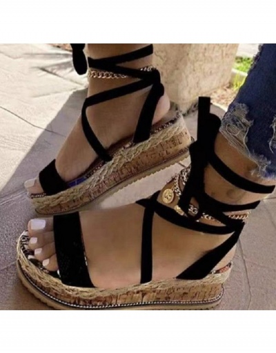 Replica Fashion Snake Print Bandage Sandals #797732 $18.30 USD for Wholesale