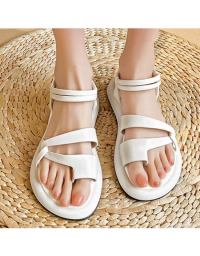 Replica Easy Matching Street White Slip On Sandals #797734 $23.66 USD for Wholesale