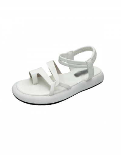 Replica Easy Matching Street White Slip On Sandals #797734 $23.66 USD for Wholesale