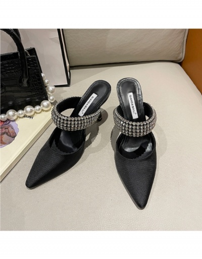 Replica   Pointed Rhinestone Patchwork Slip On Heels #797744 $28.18 USD for Wholesale