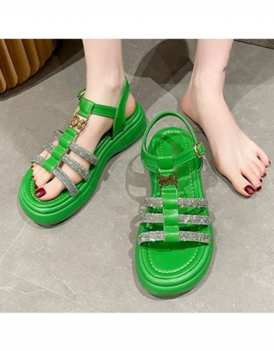 Replica  Casual Rhinestone Strap Sandals For Women #797758 $26.00 USD for Wholesale