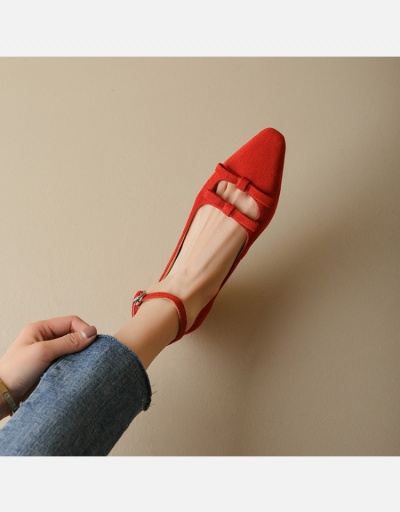 Replica Pointed Toe Bow Ankle Strap Flats #797766 $21.65 USD for Wholesale