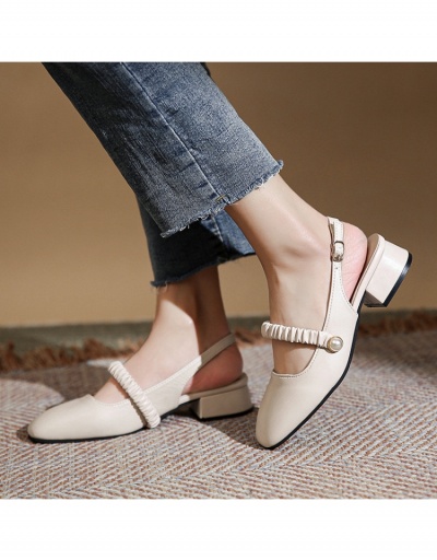  Faux Pearl Korean Style Chunky High Heels Sheos #797767 $18.98 USD, Wholesale Fashion Heels