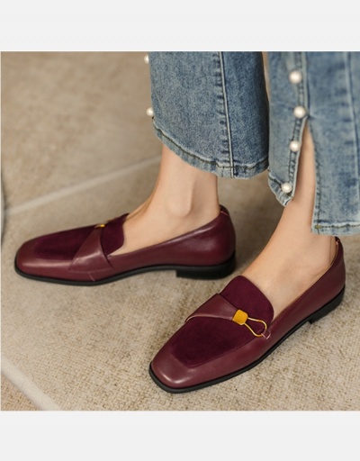 Versatile Square Toe Comfy Flats #797768 $24.57 USD, Wholesale Fashion Flats