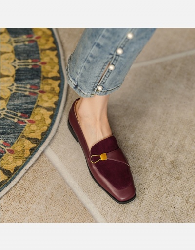 Replica Versatile Square Toe Comfy Flats #797768 $24.57 USD for Wholesale