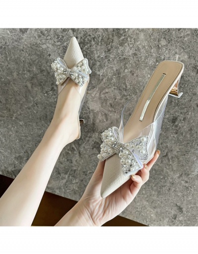  Rhinestone Bow Pointed Toe Heels Shoes #797782 $26.33 USD, Wholesale Fashion Heels