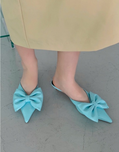 Fashion Solid Bowtie Pointed Thin Heels Out Door Shoes #797789 $45.63 USD, Wholesale Fashion Flats