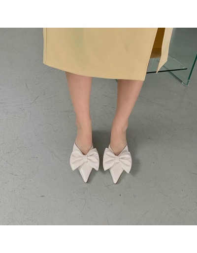 Replica Fashion Solid Bowtie Pointed Thin Heels Out Door Shoes #797789 $45.63 USD for Wholesale