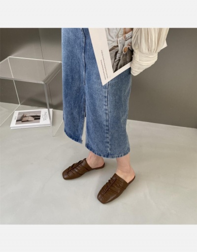 Replica Casual Outdoor Ruched Square Toe Mules Shoes #797793 $36.28 USD for Wholesale