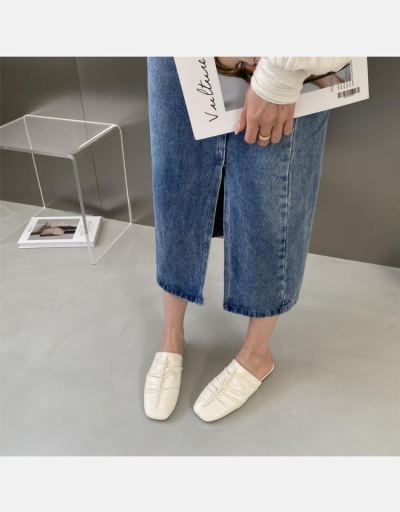 Replica Casual Outdoor Ruched Square Toe Mules Shoes #797793 $36.28 USD for Wholesale