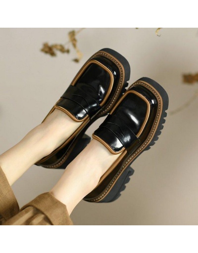 Replica British Style Patent Leather Thick-Soled Out Door Shoes #797807 $25.48 USD for Wholesale