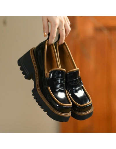 Replica British Style Patent Leather Thick-Soled Out Door Shoes #797807 $25.48 USD for Wholesale