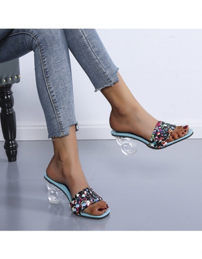  Weave Transparent PU High Heels Women's Shoes #797808 $19.87 USD, Wholesale Fashion Heels