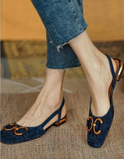 Fashion Square Toe One-Buckle Women Flats #797809 $20.60 USD, Wholesale Fashion Flats